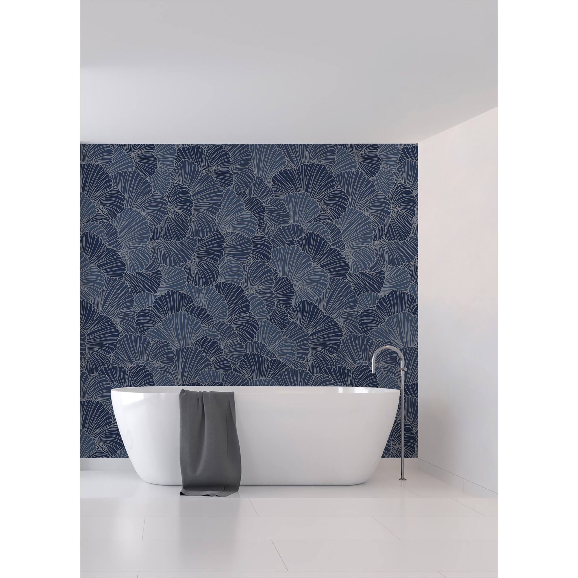 Katie Hunt Royal Blue Petals Wall Mural